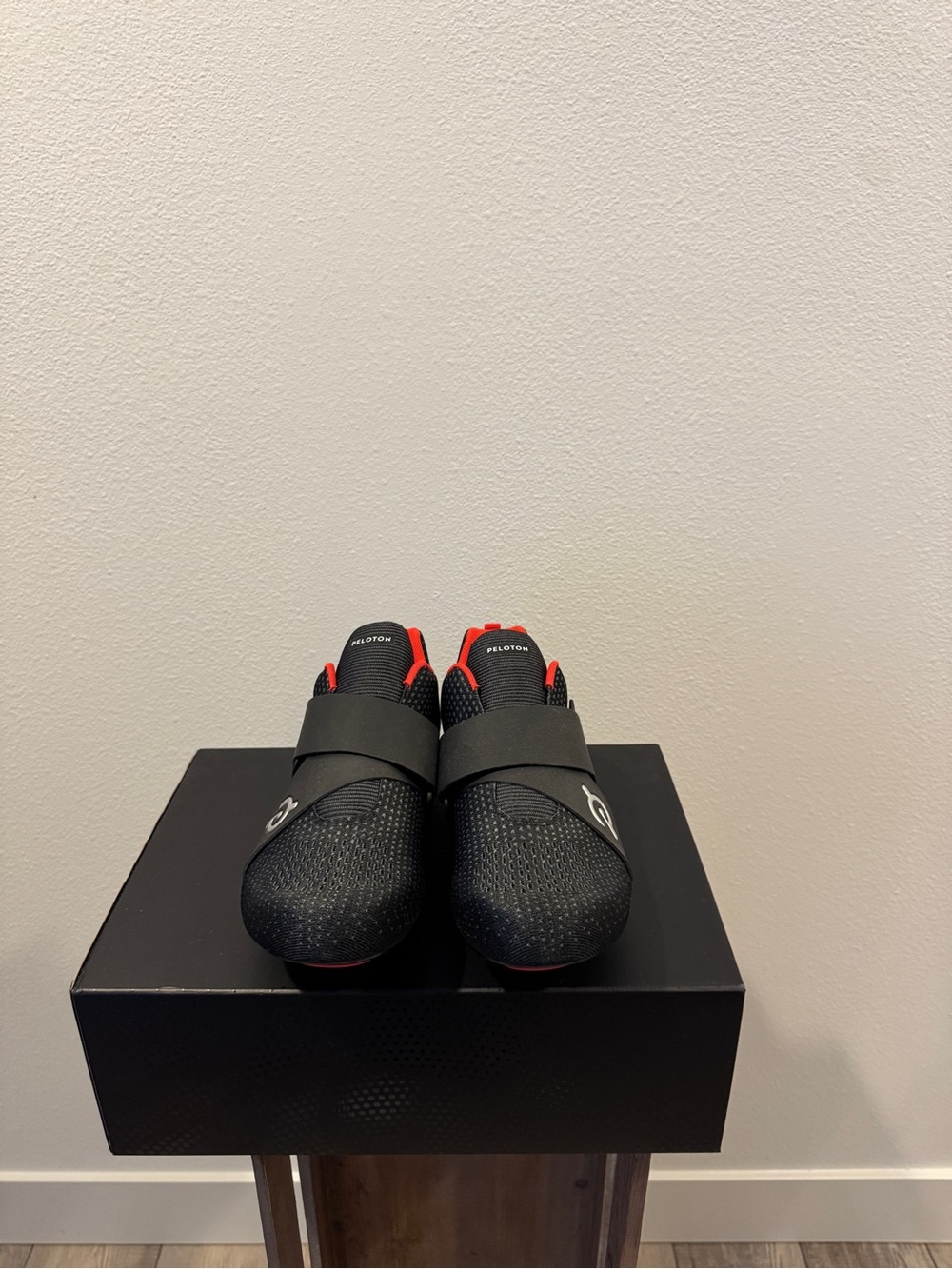 Peloton Men’s Black Cycling Shoes with Red Accents